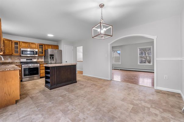 Interior, Kitchen, Pendant Lights, Recessed Lighting, Stainless Steel Appliances
