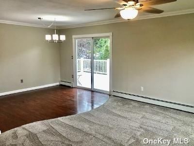 Chandelier, Empty room, Interior, Wood Texture Flooring