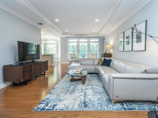 Chandelier, Interior, Living room, Recessed Lighting, Wood Texture Flooring