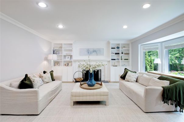 Fireplace, Interior, Living room, Recessed Lighting