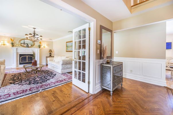 Chandelier, Fireplace, Interior, Living room, Wood Texture Flooring