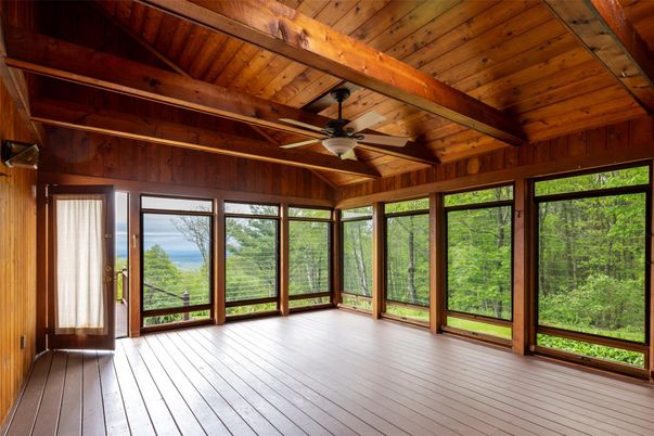 Empty room, Interior, Sun Room, Wooden Beams, Wooden Ceilings, Wood Texture Flooring, Wooden Walls