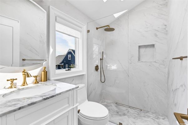 Bathroom, Glass Shower, Interior, Marble, Marble Walls