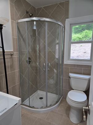 Bathroom, Glass Shower, Interior