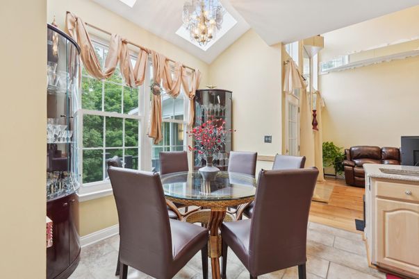 Chandelier, Dining room, Interior, Wood Texture Flooring