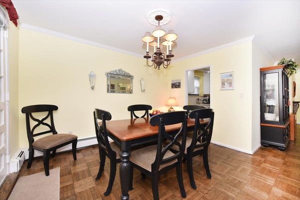 Chandelier, Dining room, Interior, Wood Texture Flooring