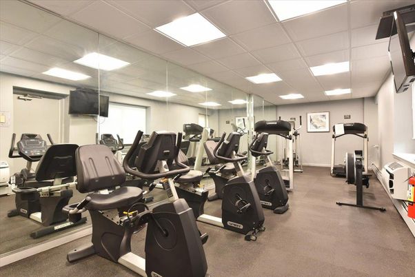 Fitness Equipment, Gym, Interior, Recessed Lighting