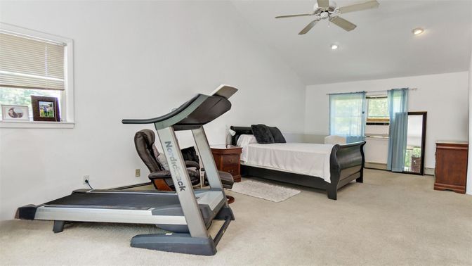 Bedroom, Fitness Equipment, Interior, Recessed Lighting