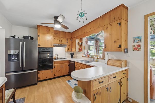 Interior, Kitchen, Wood Texture Flooring