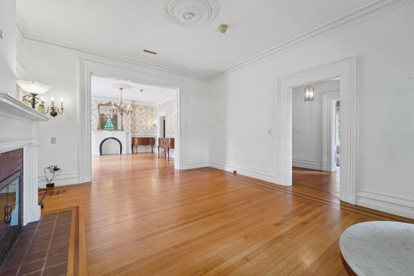 Chandelier, Fireplace, Interior, Wood Texture Flooring