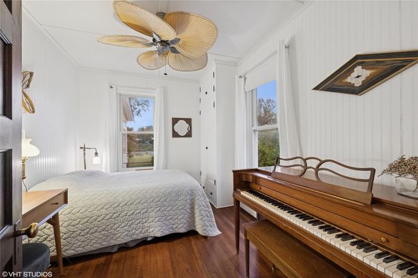 Bedroom, Interior, Piano, Wood Texture Flooring
