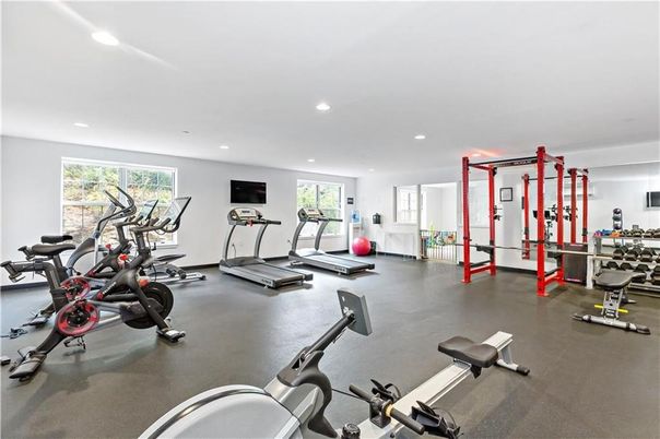 Fitness Equipment, Gym, Interior, Recessed Lighting