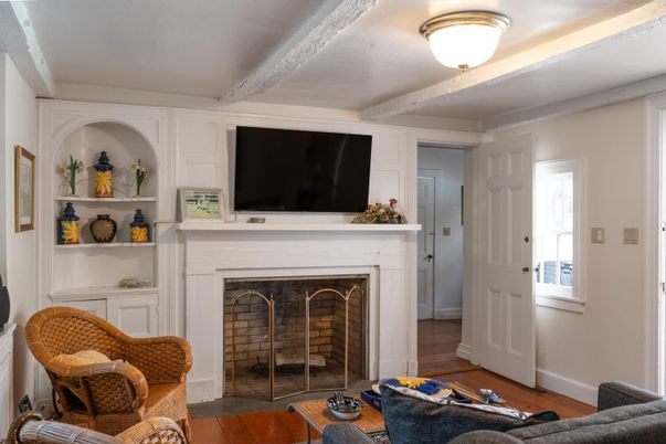 Fireplace, Interior, Wood Texture Flooring