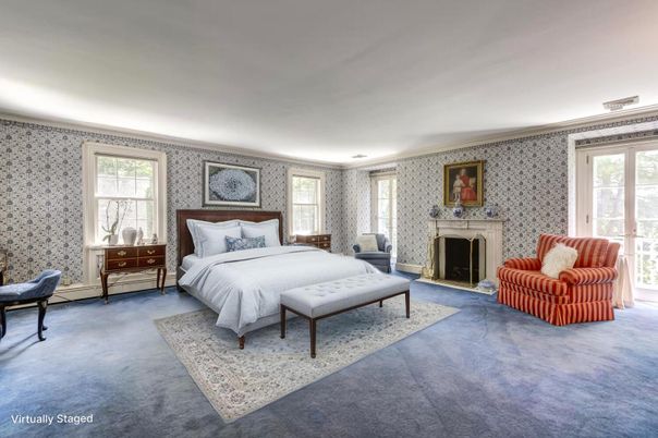Bedroom, Fireplace, Interior