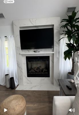 Fireplace, Interior, Marble Walls