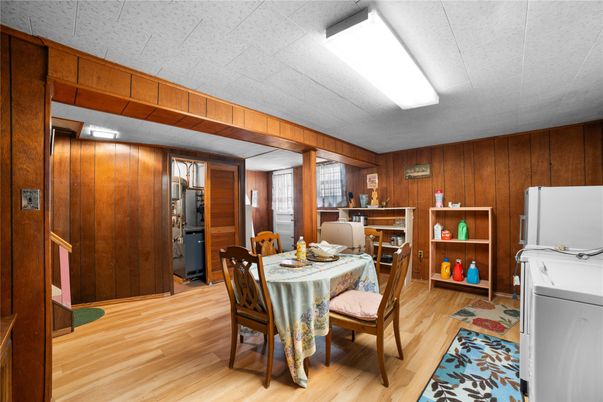 Dining room, Interior, Wood Texture Flooring, Wooden Walls