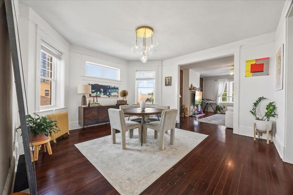Dining room, Interior, Wood Texture Flooring
