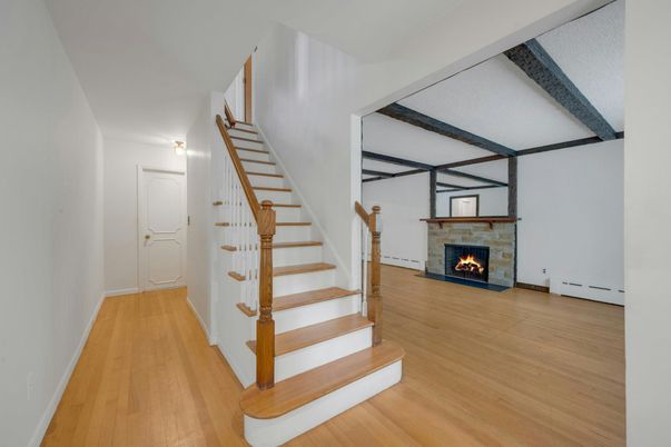 Fireplace, Interior, Wood Texture Flooring