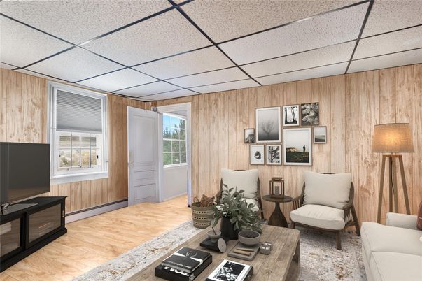 Interior, Living room, Wood Texture Flooring, Wooden Walls