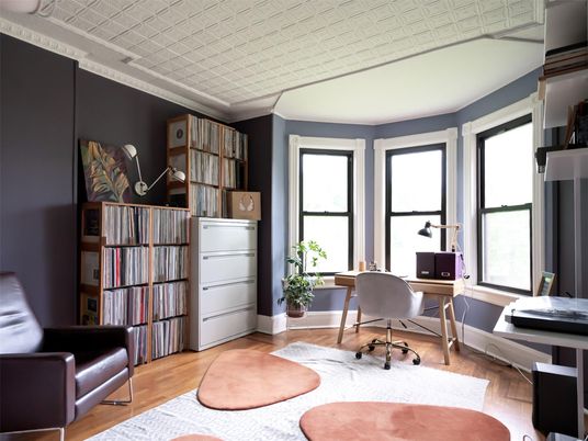 Home Office, Interior, Wood Texture Flooring