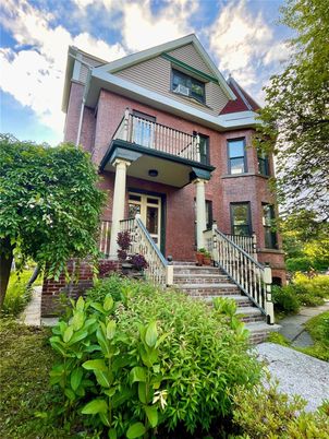 Exterior, Facade, Brick Facade, Queen Anne Victorian