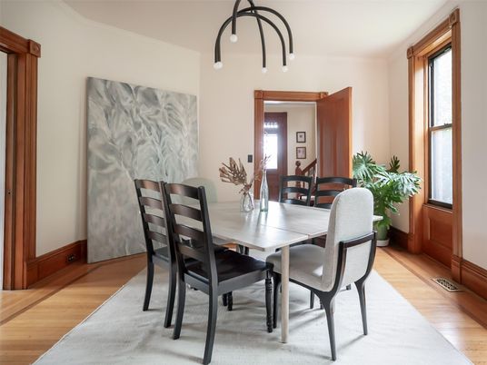 Dining room, Interior, Wood Texture Flooring