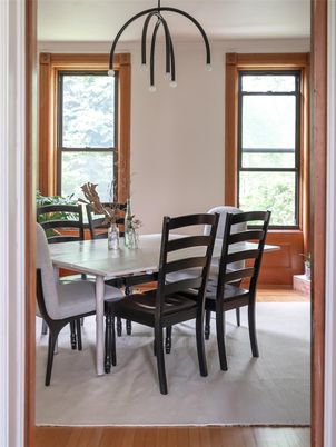 Dining room, Interior, Wood Texture Flooring
