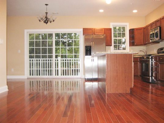 Chandelier, Interior, Kitchen, Recessed Lighting, Wood Texture Flooring
