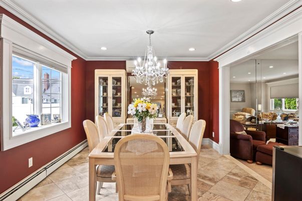 Chandelier, Dining room, Interior, Recessed Lighting