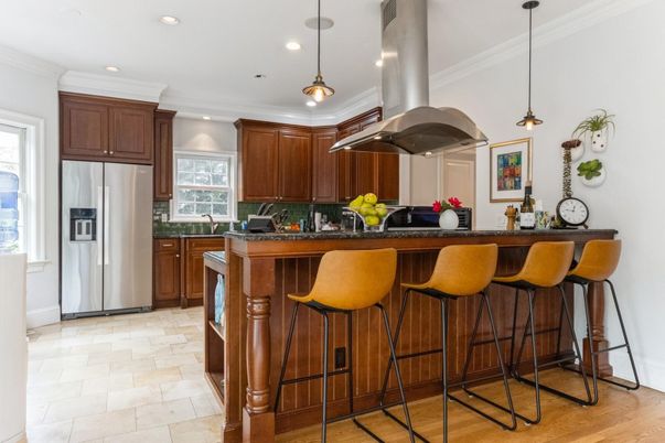 Interior, Kitchen, Pendant Lights, Recessed Lighting, Stainless Steel Appliances