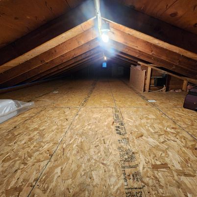 Empty room, Interior, Wooden Beams, Wooden Ceilings
