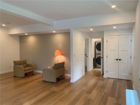 Interior, Recessed Lighting, Utility Closets, Washer, Wood Texture Flooring