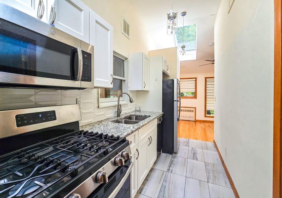 Interior, Kitchen, Pendant Lights, Wood Texture Flooring