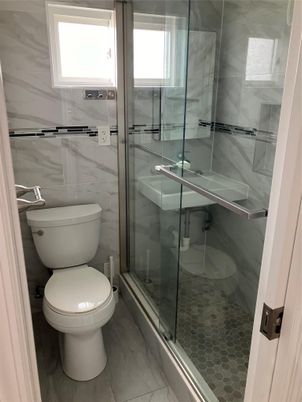 Bathroom, Glass Shower, Interior, Marble Walls
