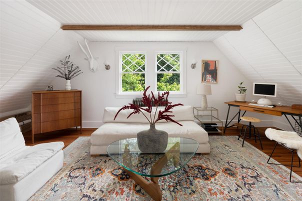 Home Office, Interior, Wooden Beams, Wood Texture Flooring