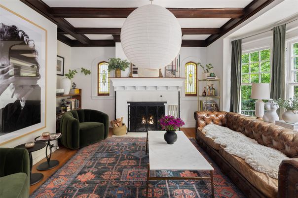 Fireplace, Interior, Living room, Wooden Beams, Wood Texture Flooring