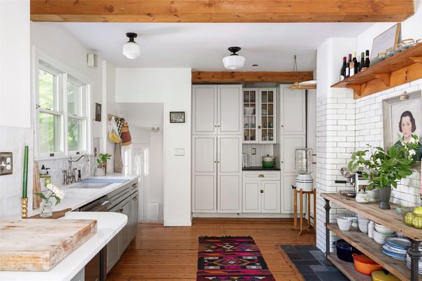Interior, Kitchen, Wood Texture Flooring