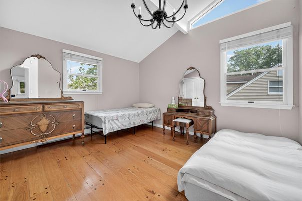 Bedroom, Chandelier, Interior, Wood Texture Flooring