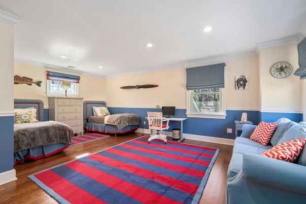 Bedroom, Home Office, Interior, Recessed Lighting, Wood Texture Flooring