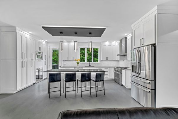 Interior, Kitchen, Pendant Lights, Recessed Lighting, Stainless Steel Appliances