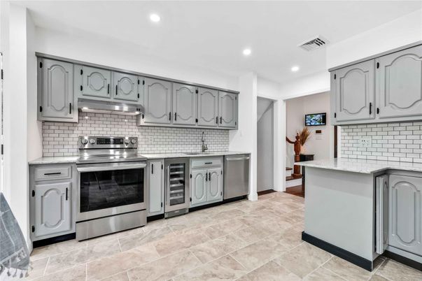 Interior, Kitchen, Recessed Lighting, Stainless Steel Appliances