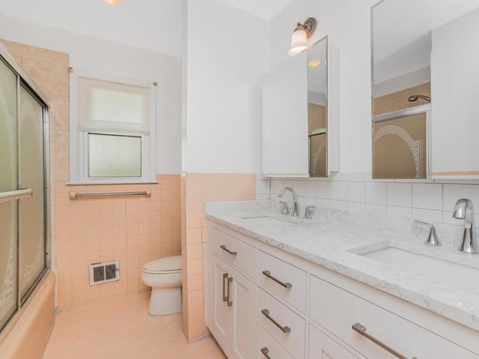 Bathroom, Dual Sink Vanities, Glass Shower, Interior