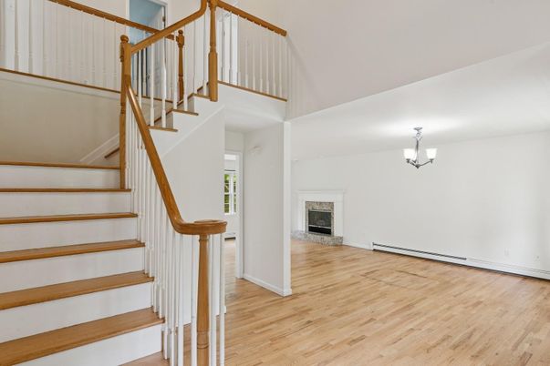 Chandelier, Fireplace, Interior, Wood Texture Flooring
