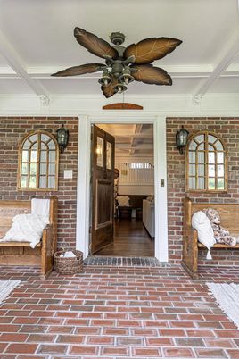 Interior, Stone Walls, Wood Texture Flooring