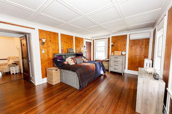Bedroom, Interior, Wood Texture Flooring, Wooden Walls