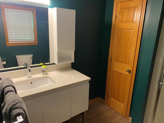 Bathroom, Interior, Wood Texture Flooring