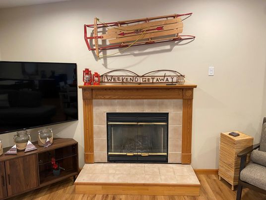 Fireplace, Interior, Wood Texture Flooring