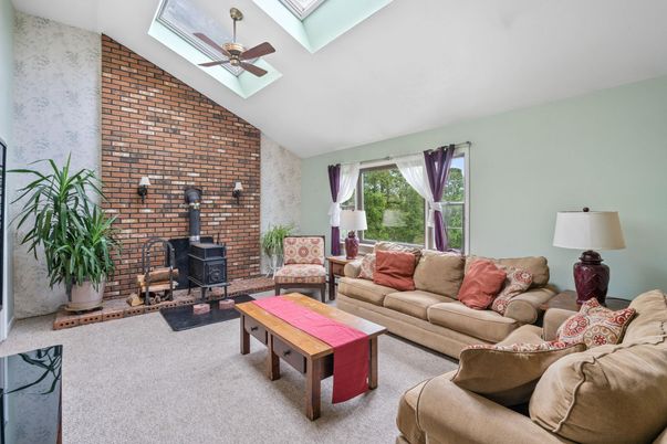Fireplace, Interior, Living room, Stone Walls