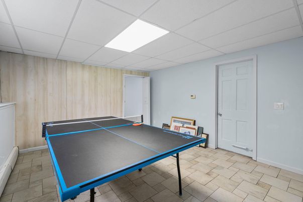 Game Room, Interior, Recessed Lighting, Wooden Walls