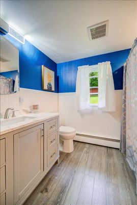 Bathroom, Interior, Wood Texture Flooring